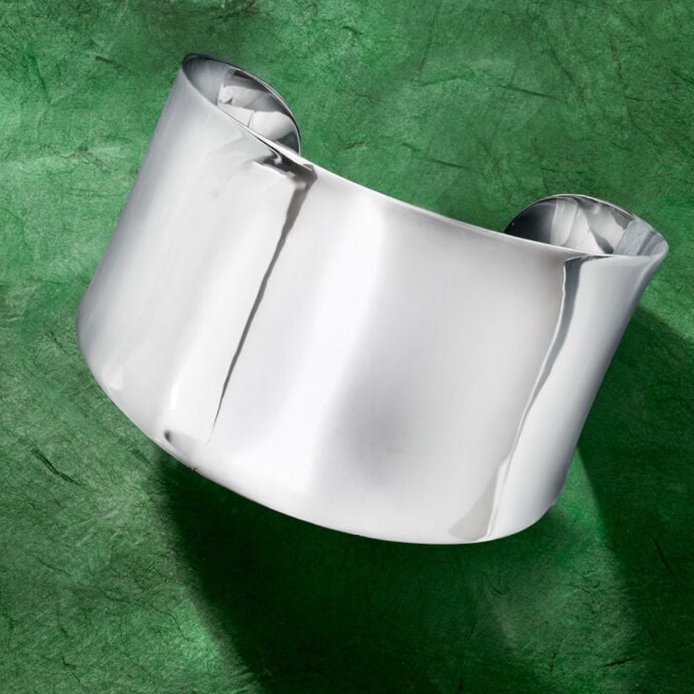 Sterling Silver Elegant Wide Silver Cuff Bracelet!